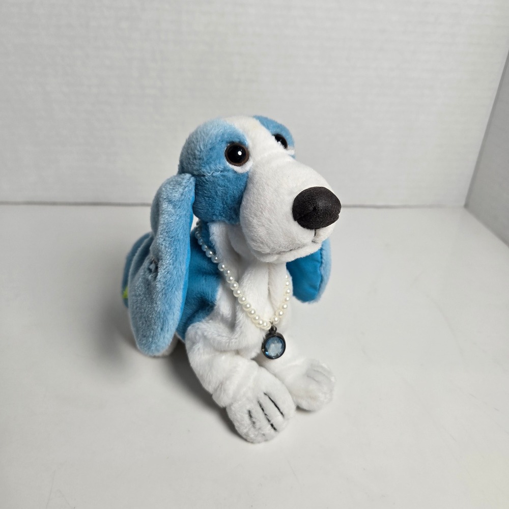 Hush Puppies Plush Basset Hound Dog Blue March 5" Birthstone Bassets Gemstone